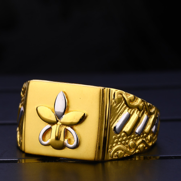 22KT Gold Men's Designer Plain Ring MPR148