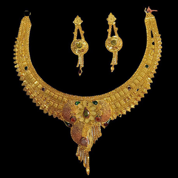 One Gram Gold Minakari Rajwadi Necklace by 