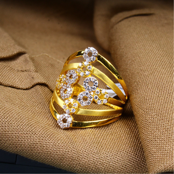 gold multilayers cZ diamond Ladies ring 129 by 