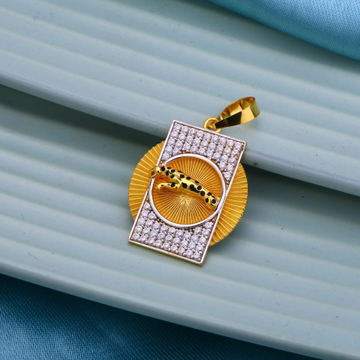 916 Gold Jaguar Design Pendant by 