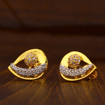 916 Gold CZ Ladies Tops Earrings LTE151