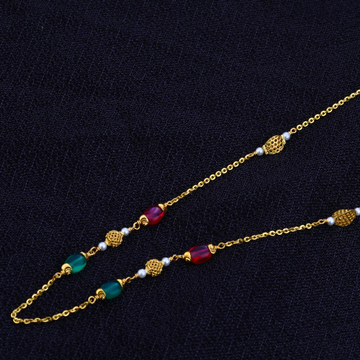 Ladies 916 Gold Fancy Colouring Moti Mala-AC65