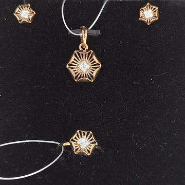 Real Diamond Light Wt Pendant Set by 