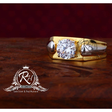 22 carat gold stylish single dimond gents rings RH...