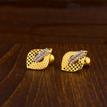 22KT Gold Hallmark Designer Ladies Tops Earrings L...