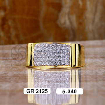 22K(916)Gold Gents Diamond Band Fancy Ring by Sneh Ornaments