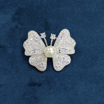 92.5 Sterling Silver Butterfly Brooch by Veer Jewels