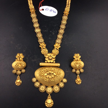 22k gold rani haar long necklace set by Sneh Ornaments