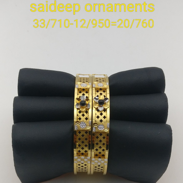 916 22kt Bengals copper kada by Saideep Jewels