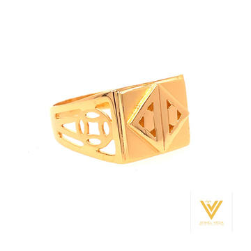 22k yellow gold mighty plain ring by 