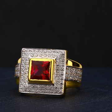 916 Gold Blue Stone Ring by R.B. Ornament