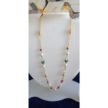 22 Ct Colorful Beads Gold Classic Mala by Celebrity Jewels