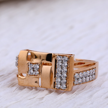 750 Rose Gold stylish Hallmark Men's Ring RMR73