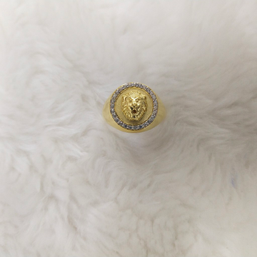 22K Gold Lion Design Ring by Simandhar Ornament