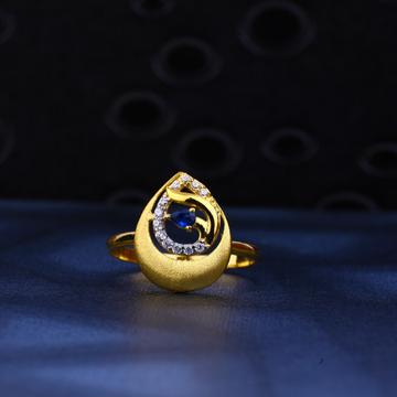 916 Gold color Gemstone Ring LR84