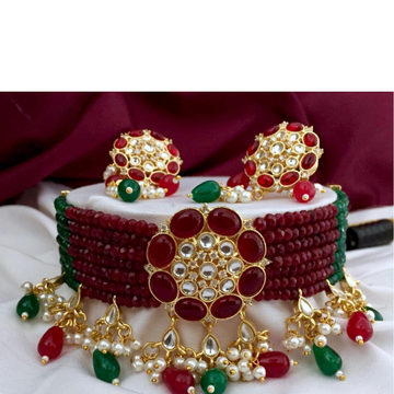 Bridal Choker Kundan Design Necklace Set  by 