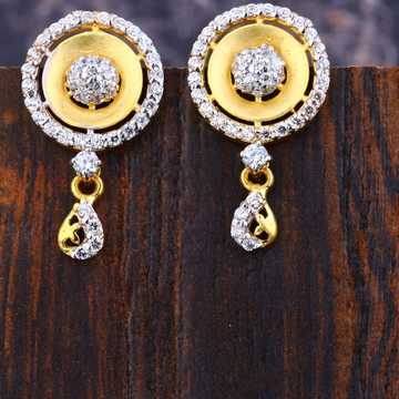 916 Gold CZ  Women's Designer Hallmark Earring LFE...