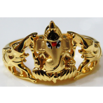 916 gold plain casting lord ganesh ring for men gr... by 