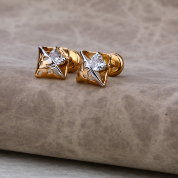 Ladies 18K Rose Gold Stylish Designer Earring -RE3...
