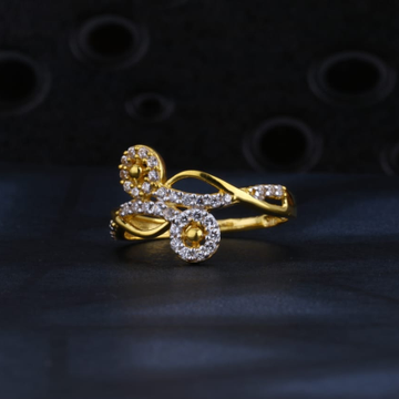 22CT Gold CZ Ladies Designer Ring LR1465