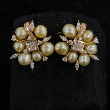 Pearl Diamond Fancy Earrings by 