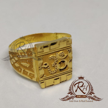 22 carat gold om gents rings RH-GR893