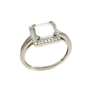 925 Sterling Silver Square Shaped Ring MGA - LRS33...