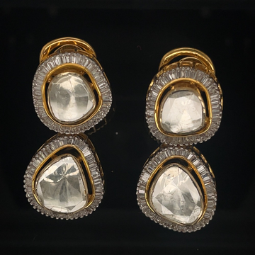 Uncut diamond earrings