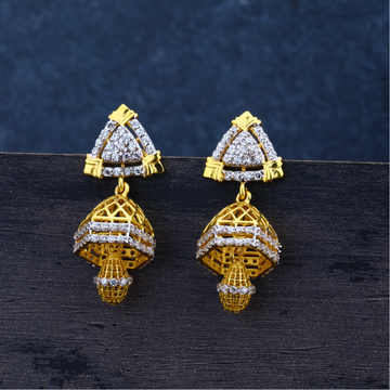 Ladies 22K Gold Jummar Fancy Earrings-LJE90