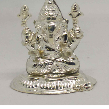 Silver Shree  Ganesha  Murti For Pooja by 
