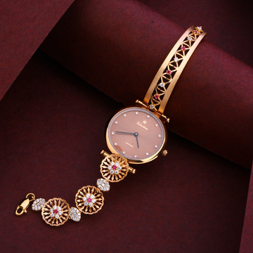 750 Rose Gold Cz Stylish Women's Watch RLW220