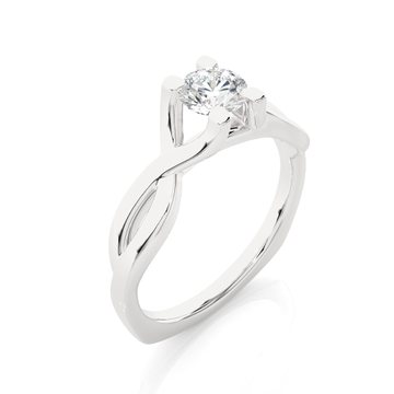 Designed Solitaire Ring WG by 