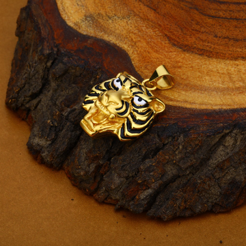 Exclusive 18K Hollow Gold Tiger Pendant-HLP60