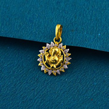 18K  Ganesh Design Premium CZ Diamond Fancy Pendan... by 