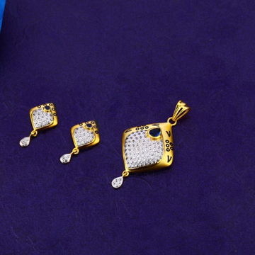 916 Gold Hallmark Classic Ladies Fancy Pendant Set...