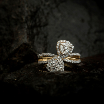 18KT Real Diamond Ladies Designer Ring by 