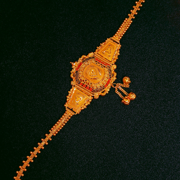 916 gold Bajuband for wedding by Ghunghru Jewellers