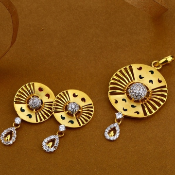 22 carat gold ladies pendants set RH-PS992