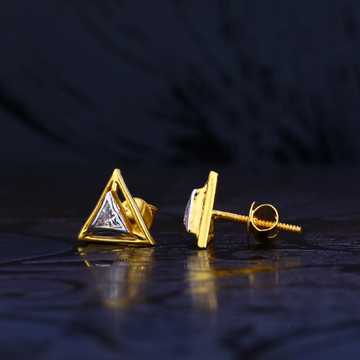 22ct Gold Triangle Shape Earring LSE87