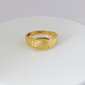 916 Gold Plain Gents Ring by 