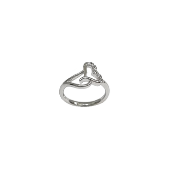 Heart Diamond Ring In 925 Sterling Silver MGA - LR...