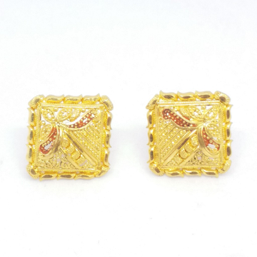22 KT 916 Plain Gold Culcutti square shape tops by Zaverat