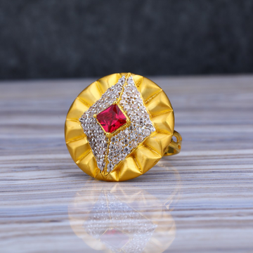 Ladies Designer Gold 916 Ring-LLR43