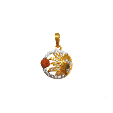 22K Gold Surya Rudraksh Pendant MGA - PDG0166