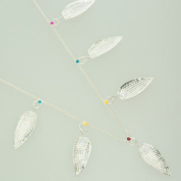 Silver Kevda Paan Haar