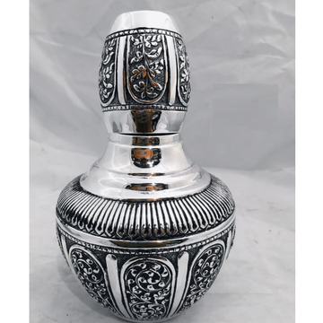 925 pure silver stylish kunja surayi set with glas...