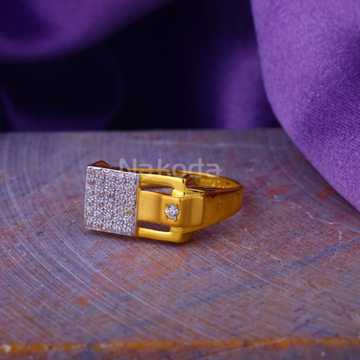 22kt gold cz mens ring mr932