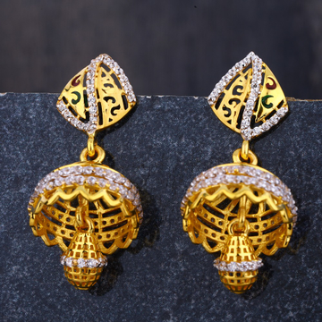 916 Gold CZ Ladies Gorgeous Jhummar Earring  LJE28...