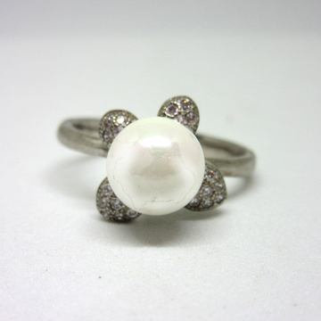 Silver 925 white pearl ring sr925-171 by 
