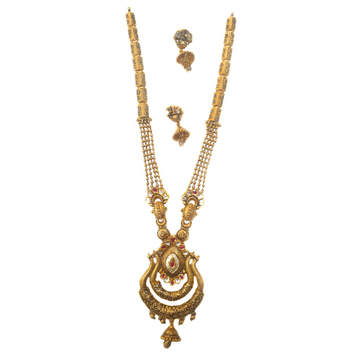 916 gold antique necklace set mga - gn026